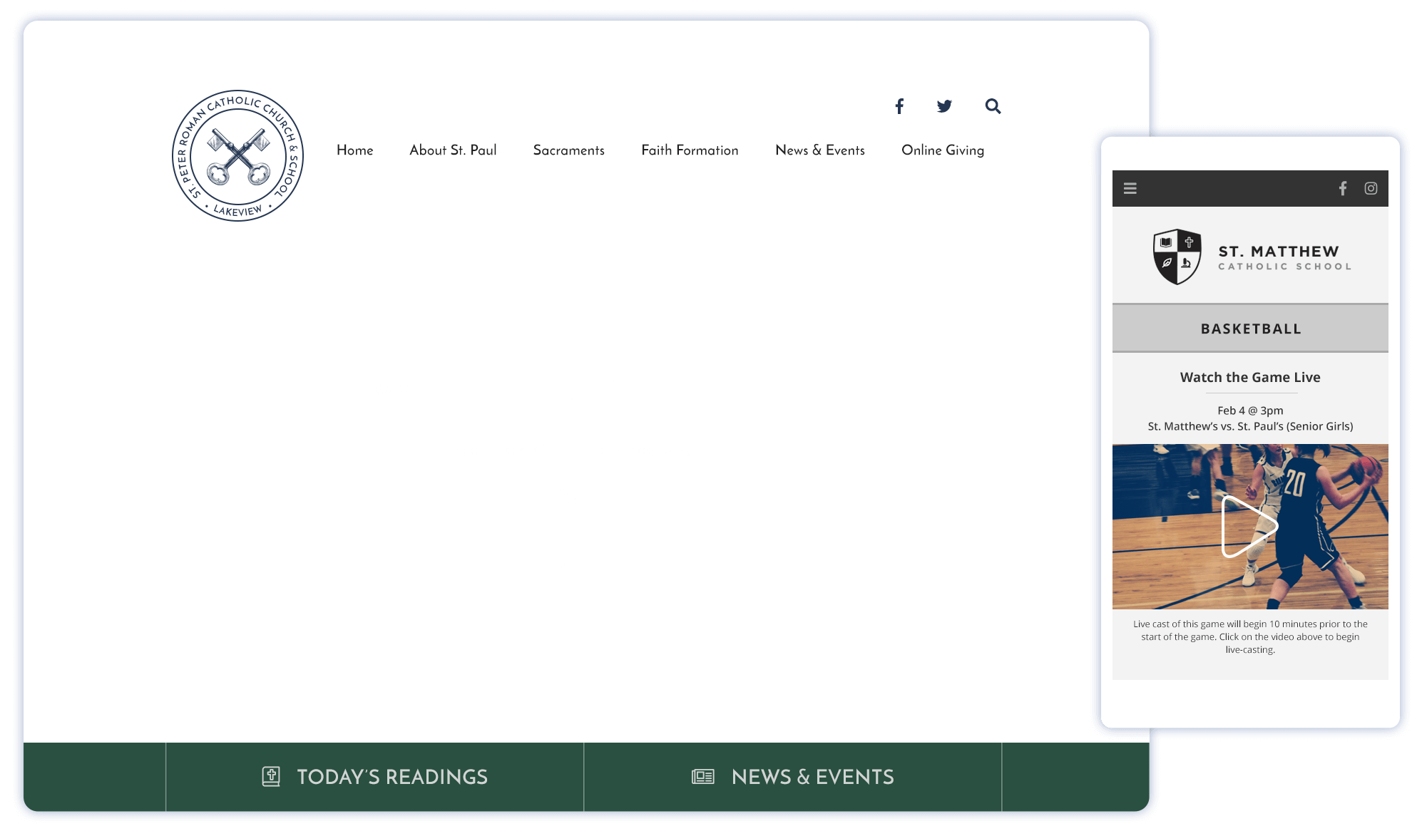 eCatholic Live Streaming loop for Parishes
